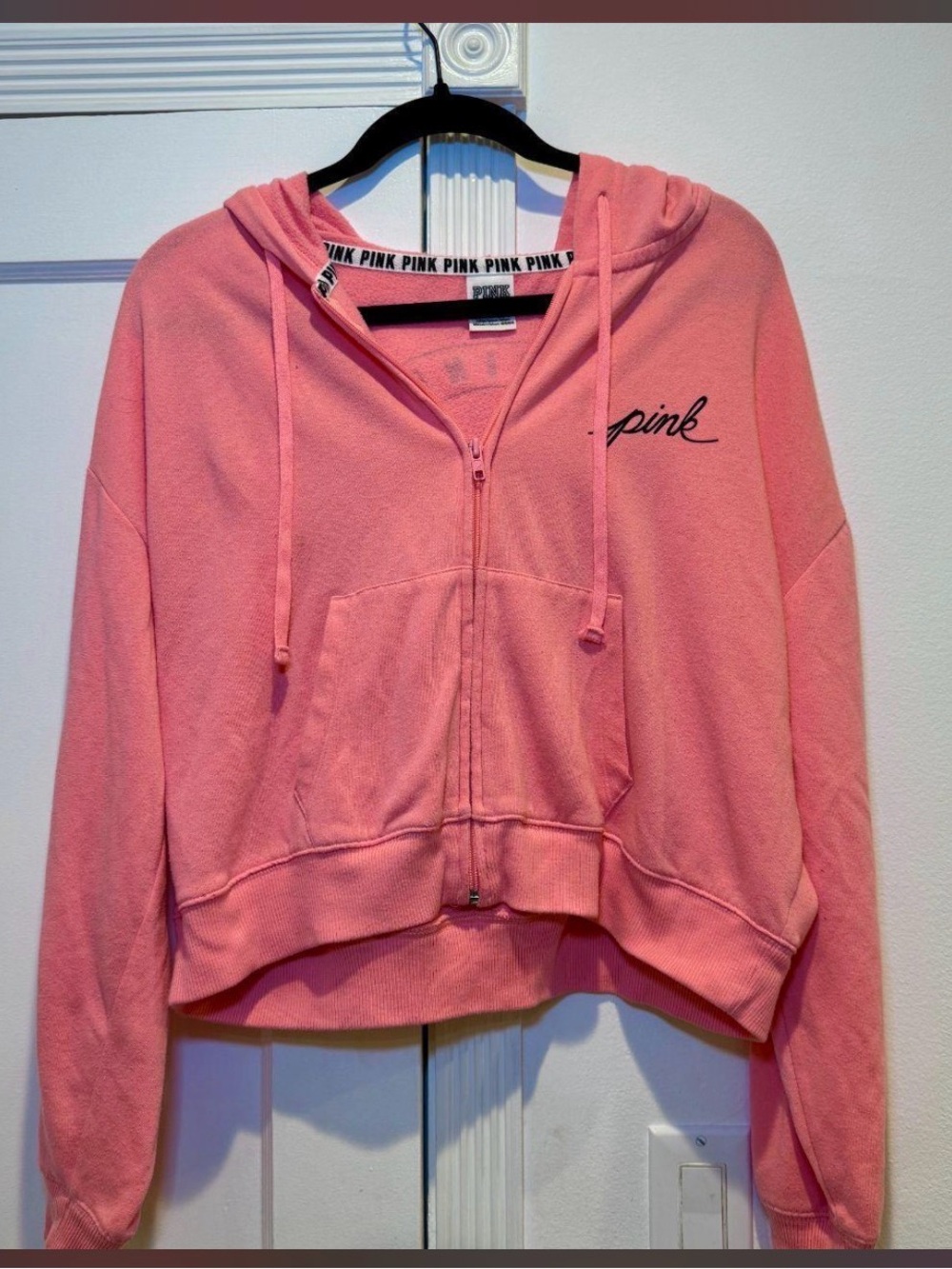 PINK Victoria's Secret Pink Zip-Up Hoodie - Light Pink